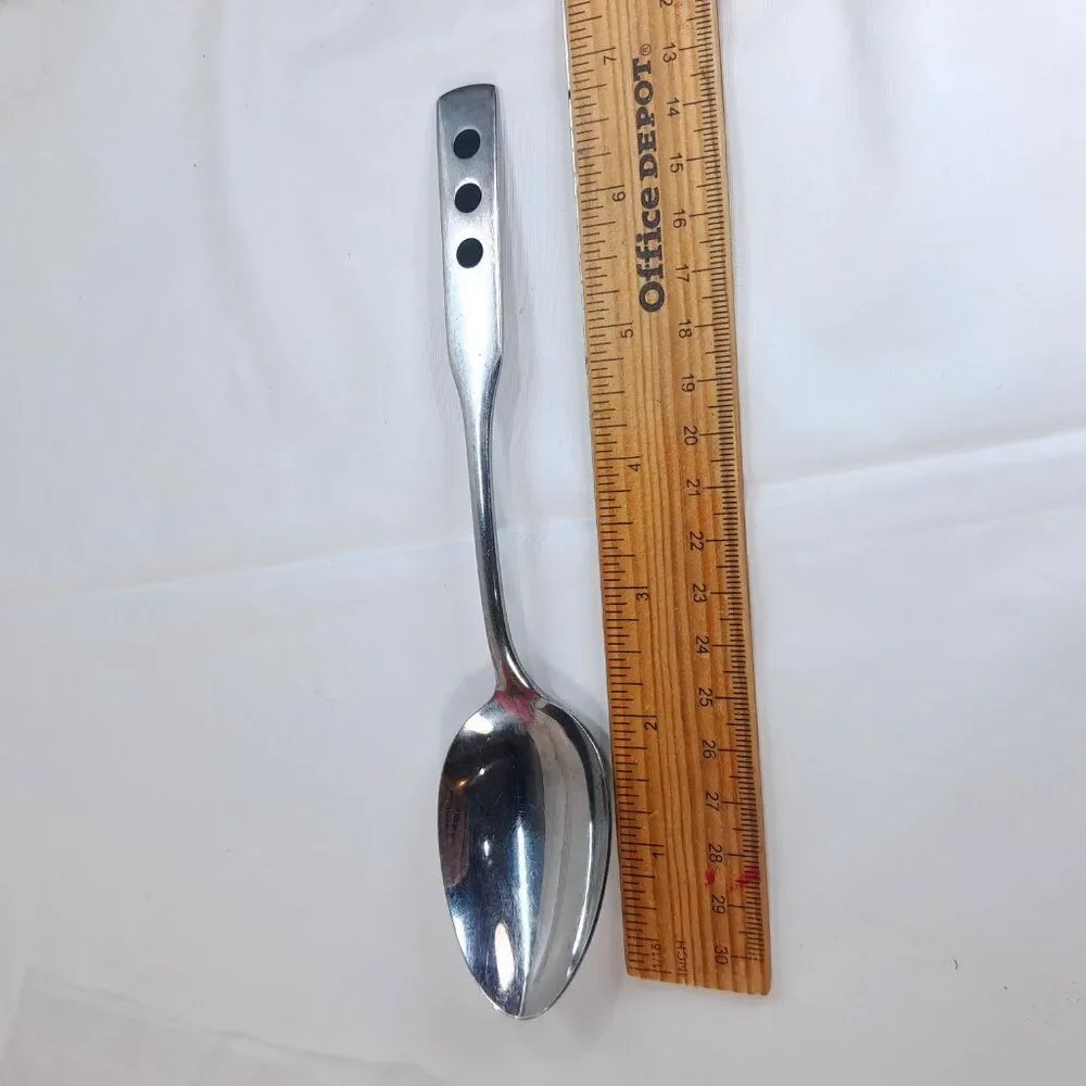 Vintage United Silver USI34 US place‎ oval spoon set 2 dots circles made Japan